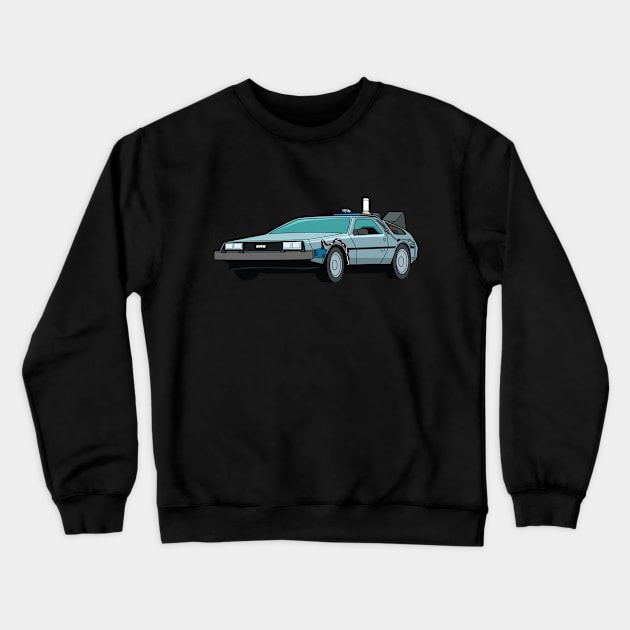 DeLorean Crewneck Sweatshirt by Hell Creek Studios